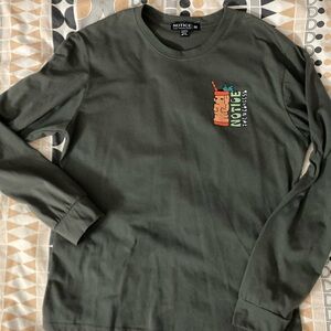 Notice Olive Long Sleeve Tee with Graphic
